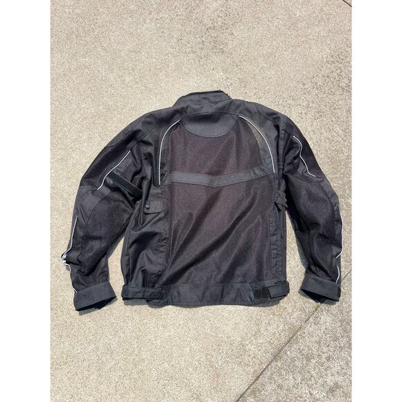 Castle Streetwear Jacket Men Size XL Black Motorcycle Breathable Full Zip Padded - Picture 7 of 7